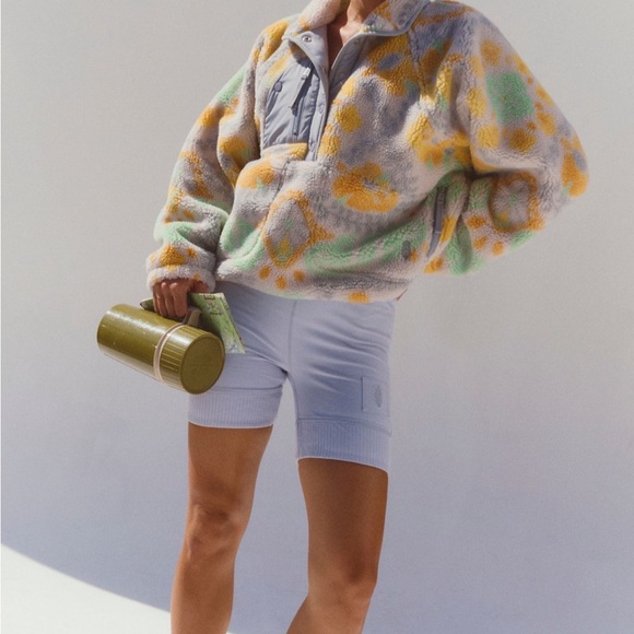 NWT Free People Hit The Slopes Printed Fleece Pullover - Picture 4 of 7